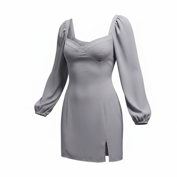 Wilfred Dresses & Skirts - Aritzia Wilfred Mini Dress Womens 6 Lilac Puff Sleeve Sweetheart‎ Smocked